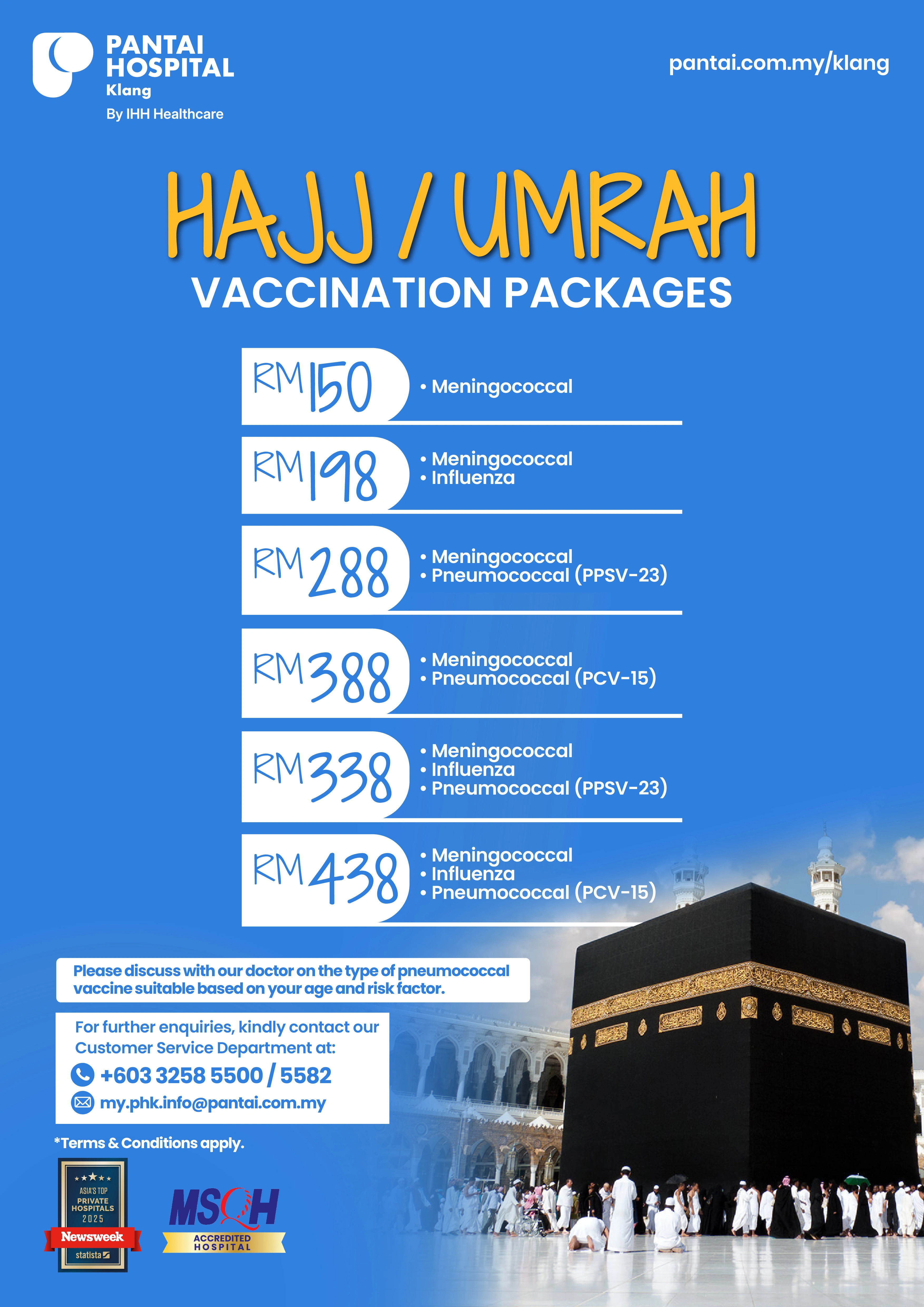 PHK Hajj Umrah Vaccination Packages